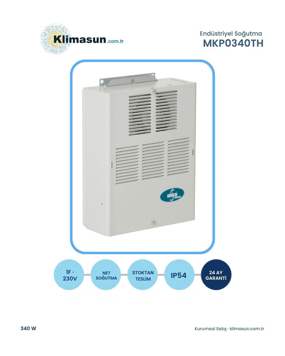 MKS Clima MKP0340TH Pano Tipi Klima 340 W (Panel Montaj)