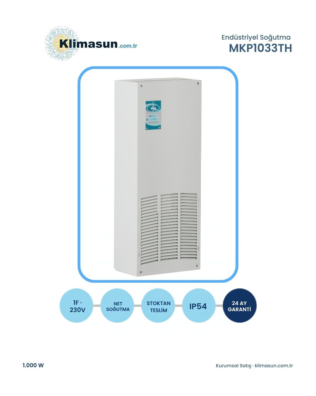 MKS Clima MKP1033TH Pano Tipi Klima 1.050 W (Panel Montaj)