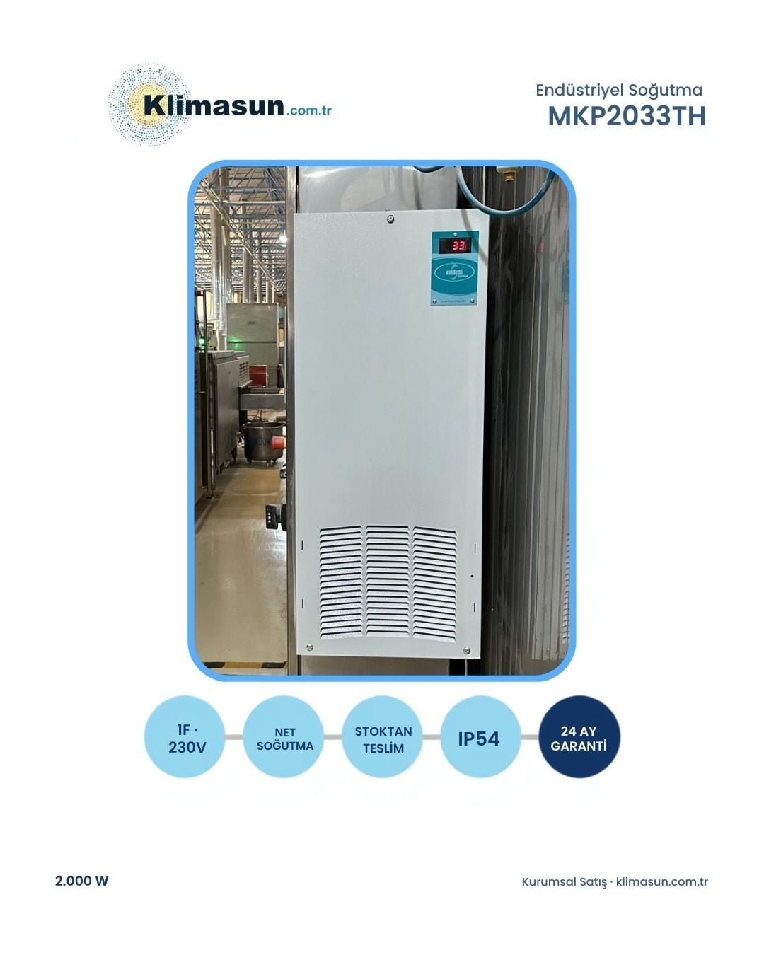 MKS Clima MKP2033TH Pano Tipi Klima 2.000 W (Panel Montaj)