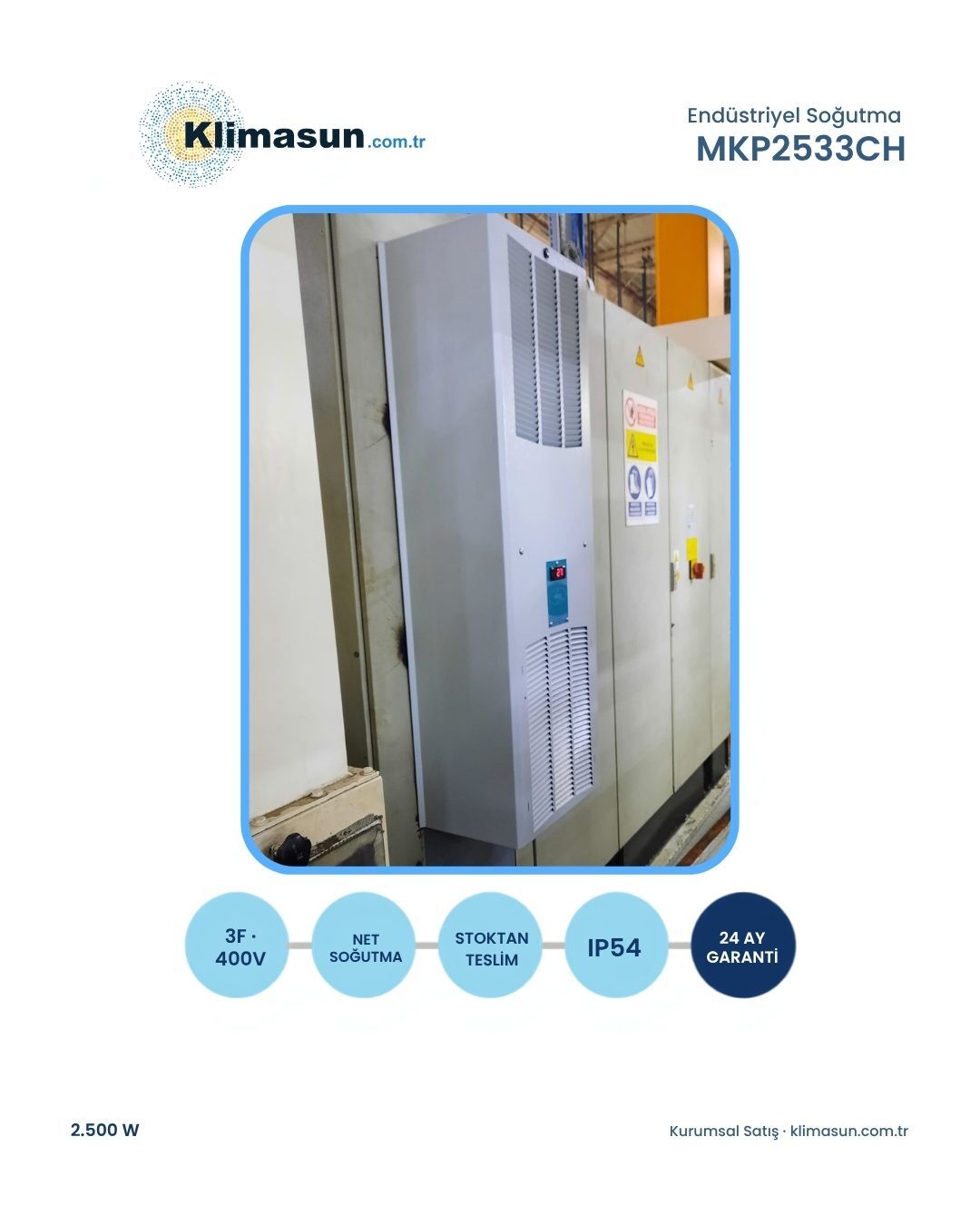 MKS Clima MKP2533CH Pano Tipi Klima 2.500 W 3F (Panel Montaj)