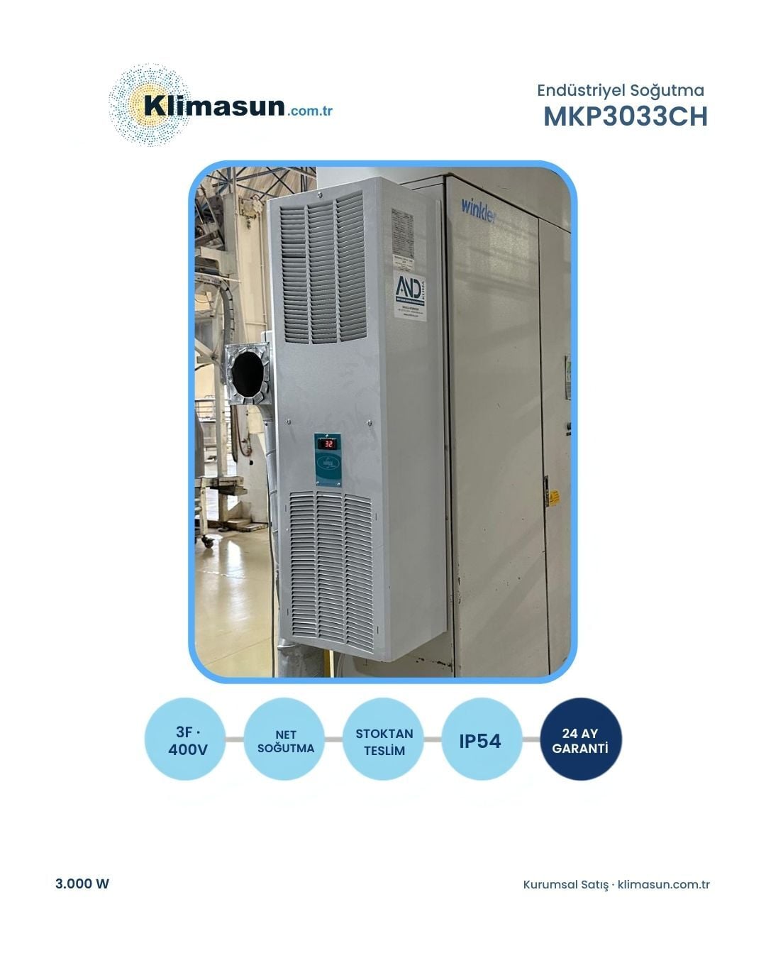 MKS Clima MKP3033CH Pano Tipi Klima 3.000 W 3F (Panel Montaj)