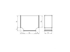 Dikdörtgen Hava Kanalı Tee 1000x1000 mm