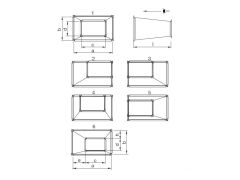 Dikdörtgen Hava Kanalı Redüksiyon 1000x1000 mm