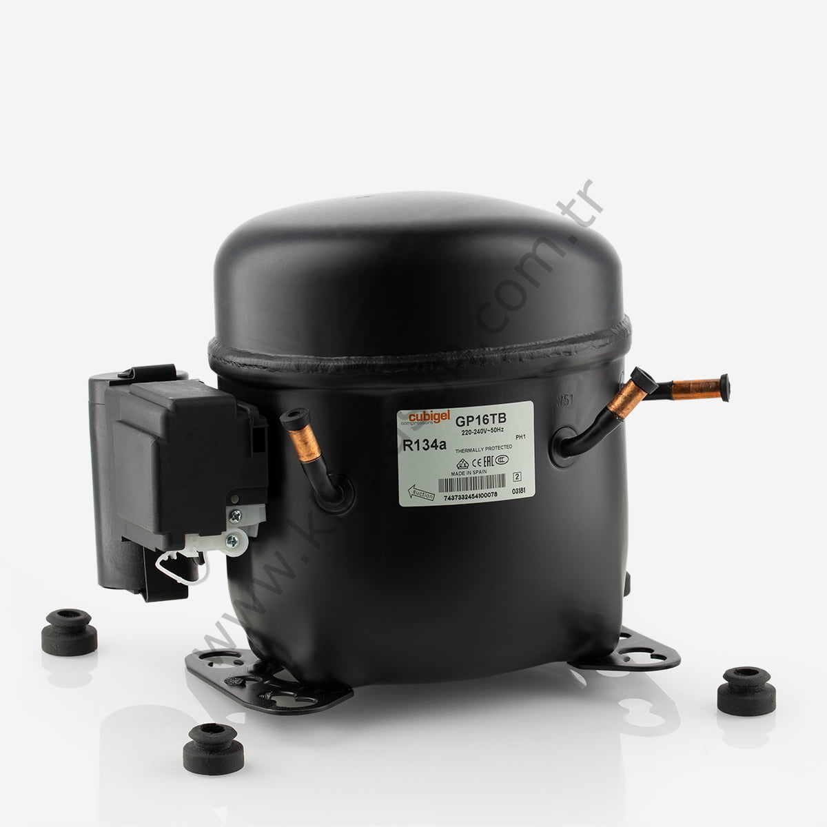 Compressor R134A GP16TB 16cm³ HMBP 230V 3/8HP