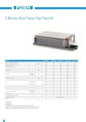 FORM-042 2 Borulu Gizli Tavan Tipi Fancoil 4,80/11,50kW