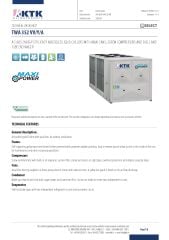 SIFIR ÜRÜN - TWA 352 VV/Y/A AIRCOOLED LIQUID CHILLERS